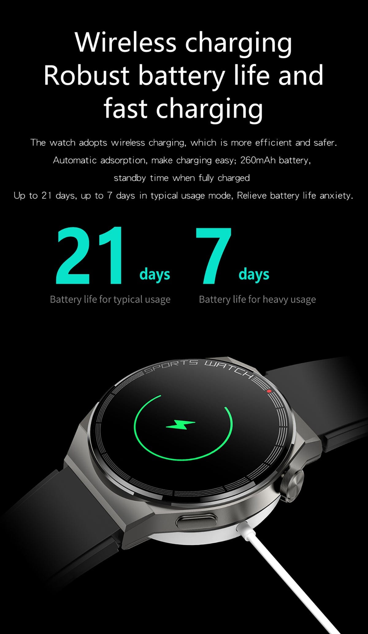 Dagnet Smartwatch with Magnetic charger