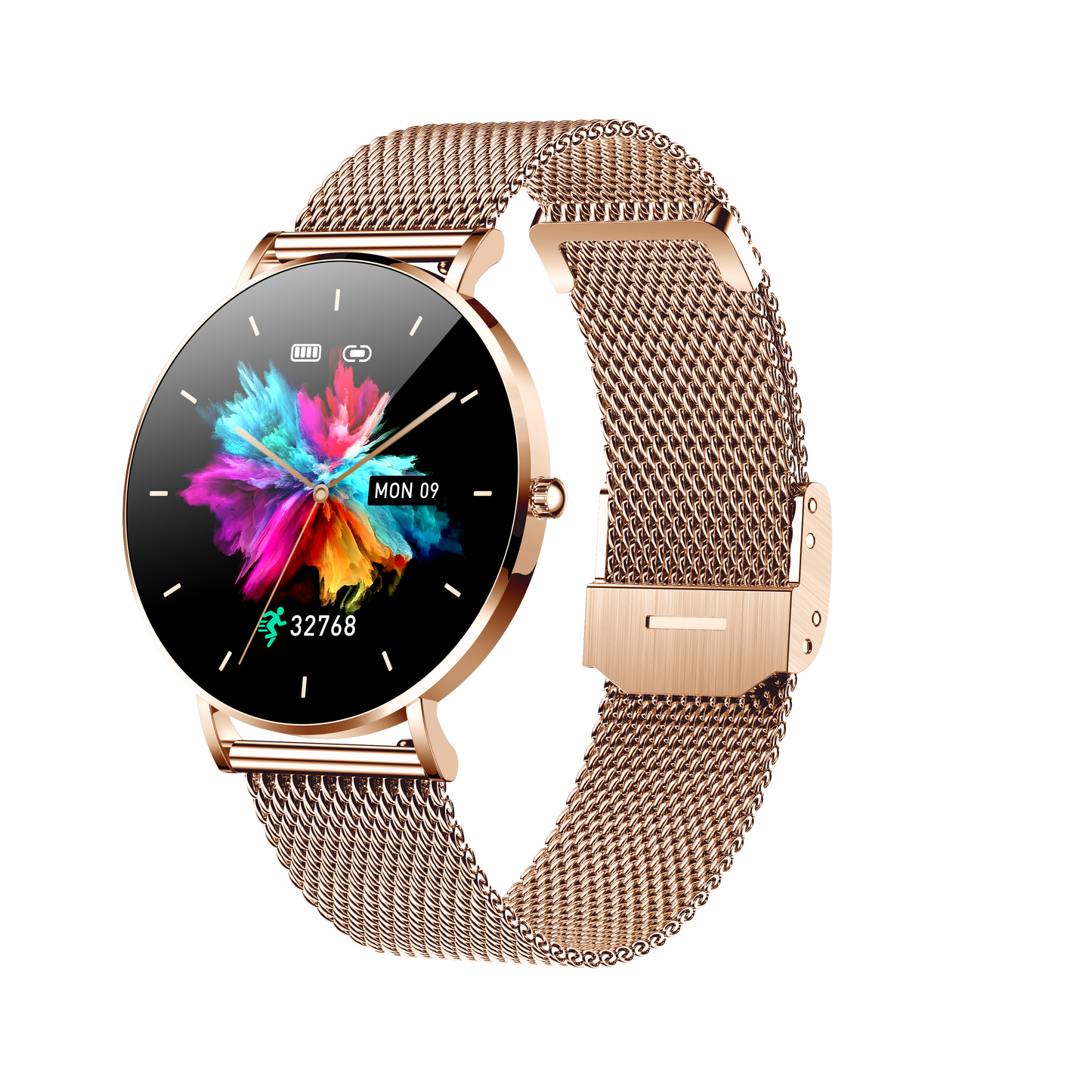 Dagnet ST08 Smartwatch 1.3-Inch Full Touch Screen Gold / Side view