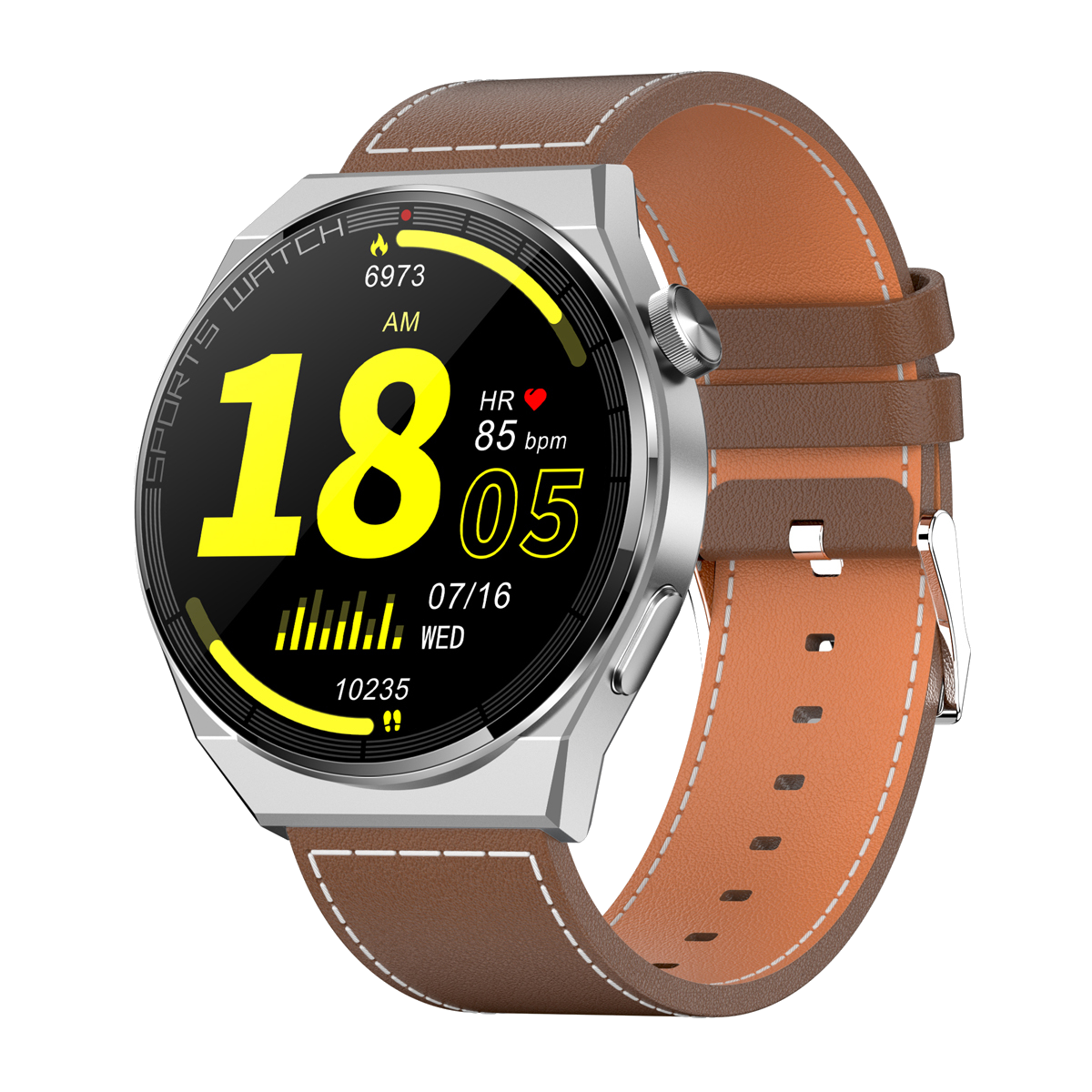 ST62DagnetSmartwatchBrownSideview